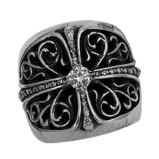 クロムハーツ東京 カスタム ダイヤ オーバルクロスリング